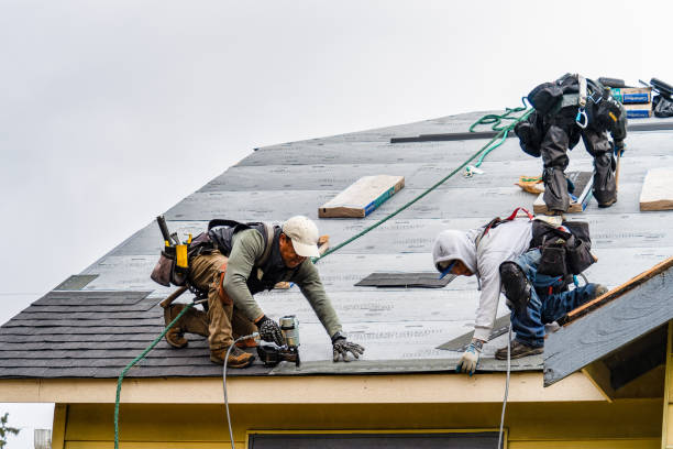 Professional Gutter Installation technician working in South Fulton, TN